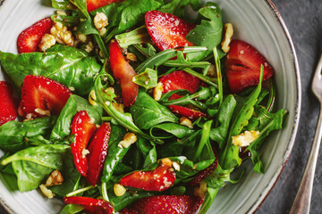 Appetizing freshmade summer salad in bowl
