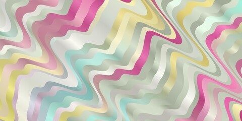 Light Multicolor vector background with bent lines. Brand new colorful illustration with bent lines. Pattern for commercials, ads.