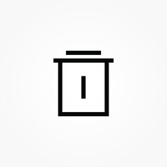 trash can icon vector illustration