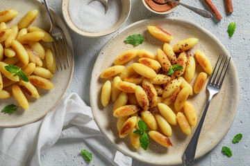 Yummy potato dumplings as a Polish specialty