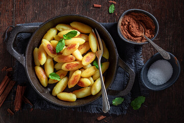 Sweet potato dumplings as a Polish specialty