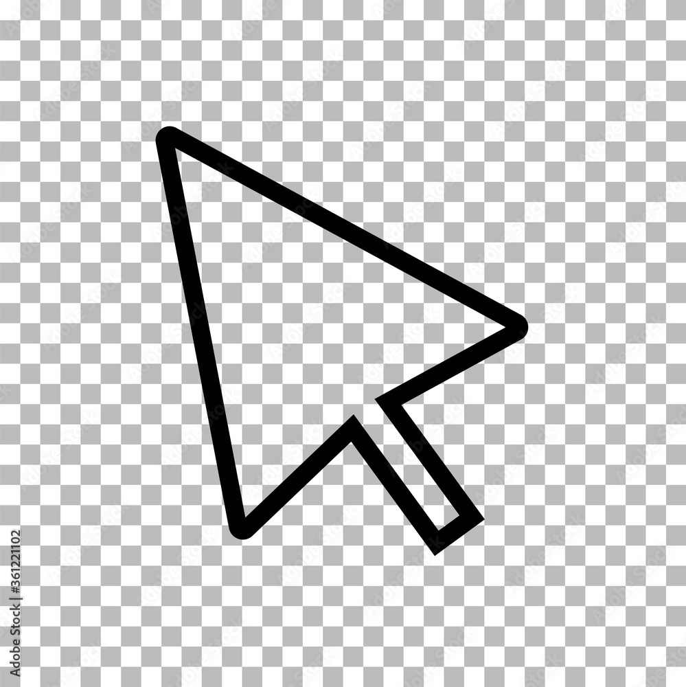 Poster pointer icon on transparent background. cursor sign. mouse cursor symbol.