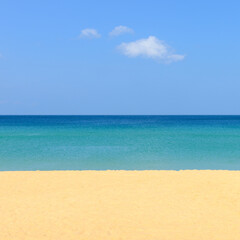 Nature scene tropical beach and blue sky