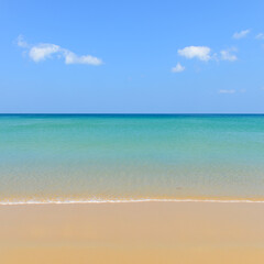 Nature scene tropical beach and blue sky