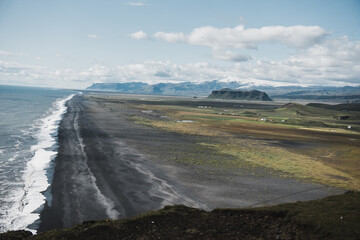 Majestic place of the stormy Atlantic ocean. Basalt rocks "Troll toes". Location Reynisfjara Beach, Iceland (Sudurland), Europe. Scenic image of popular european travel destination. Beauty of earth.
