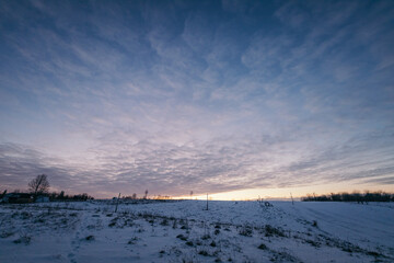 A sky filled with snow