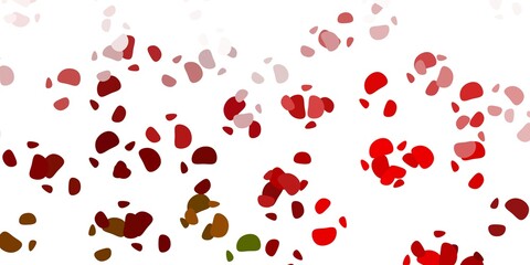 Light green, red vector texture with memphis shapes.