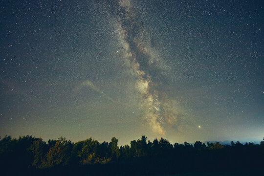 A Sky View Looking Up At Night