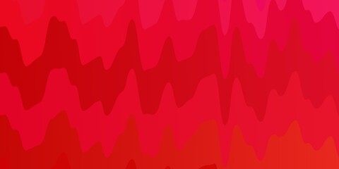 Light Pink, Yellow vector background with curves. Colorful abstract illustration with gradient curves. Pattern for booklets, leaflets.