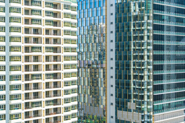 Abstract window exterior of building architecture