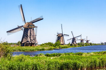 Naklejka premium windmills Molen de Valk in Leiden