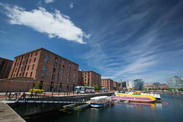 Liverpool, Merseyside, UK, 11th June 2014, daytime view of Albert Dock in the cultural quarter of...
