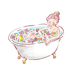 Naklejka premium organic_bath_watercolor