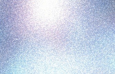 Bright glow on blue shimmer transparent texture. Winter clear background. Glitter pattern.