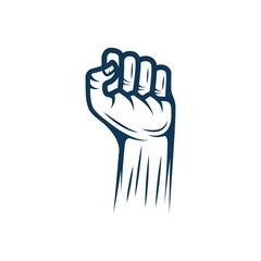 fist hand power success vector