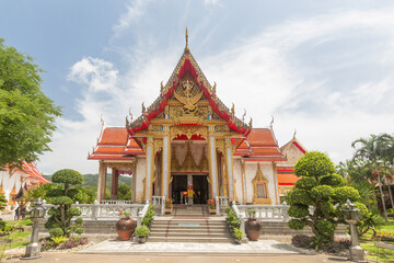 Phuket, Thailand - June 29, 2014: building at the territory of the Wat Chalong 