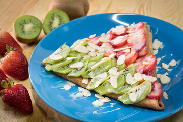 crepa dulce fresa kiwi