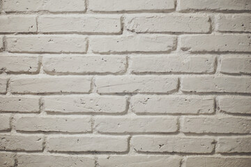 White brick background texture and pattern.