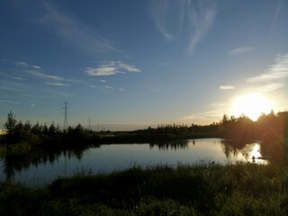 Fototapeta premium Sunset over Plylypow