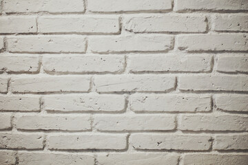 White brick background texture and pattern.