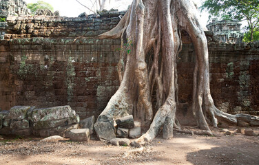 siem reap cambodia temples Hindu Hindii stone temples complex. All stone carved with no concrete. 