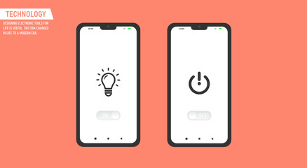 Vector on and off dark and light mode switcher switch for phone screen, tablet For web animation designs, the Light and Dark buttons