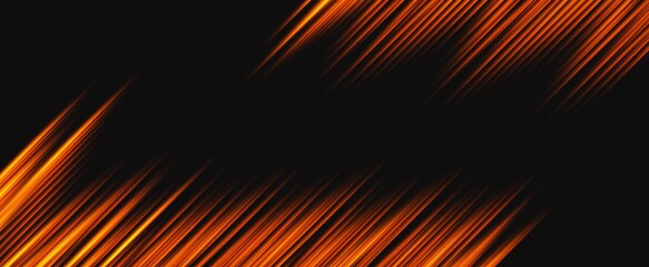 Orange abstract concept polygonal tech background.