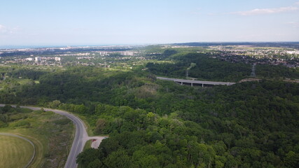 Aerial Outdoor Landscape in Canada during summer time