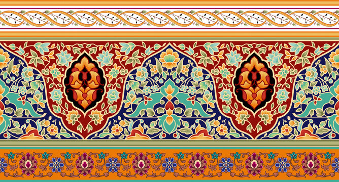 Digital Textile Design Flowers For Fabric Printing Patterns Illustration