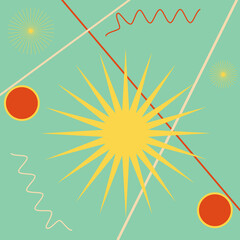 An abstract modernism geometric shape background image.