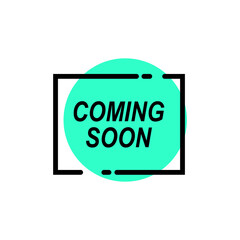 Vector Modern Coming Soon Illustration Label