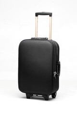 black suitcase isolated on white