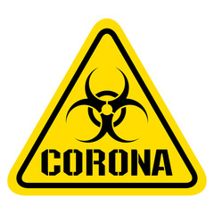 PrintWarning sign for Covid19 Corona  Virus concept