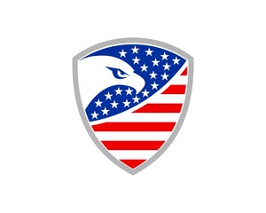 American eagle inside the shield