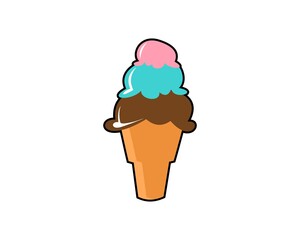 Ice cream cone cartoon