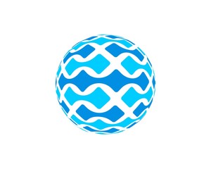 Abstract globe square connection