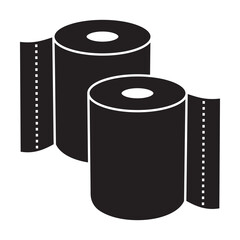 Kitchen tissue / toilet tissue paper roll flat icon for apps and websites