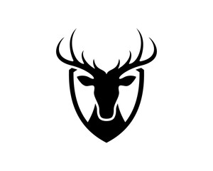 Shield with deer head inside