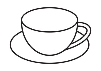 Coffee cup line art icons for apps and websites