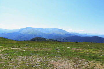 mountain landscape with blue sky