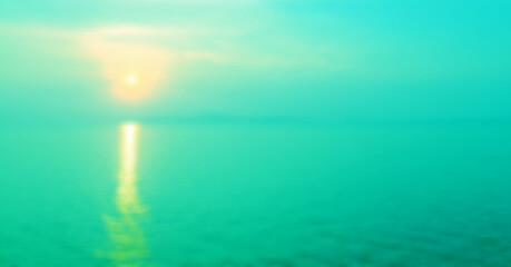 Panoramic dramatic tropical sunset on the sea