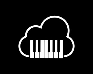 Cloud with piano music
