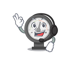 A pressure gauge cartoon design style love playing juggling