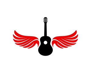 Guitar with spread wing
