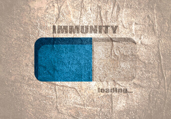 The immunity level measuring. Progress or loading bar.