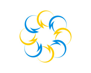 Circular electrical symbol logo