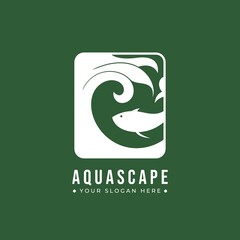 Aquascape logo design. Vector logo design for aquascape brand