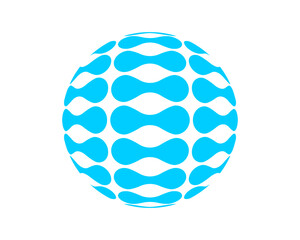 Abstract globe stripe