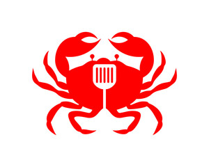 Crab with spatula inside