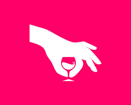 Take wine glass silhouette